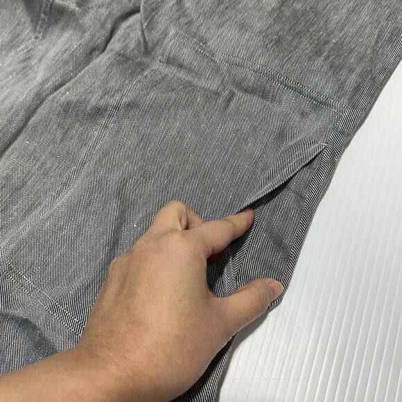 Theory Structured Shift Dress Women's Small Gray Linen Twill Cap Sleeve NWT $395 - Picture 11 of 11